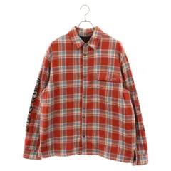 CHROME HEARTS (クロムハーツ) WORKN JNKYD PLD チェック柄 キルティング 中綿シャツジャケット レッド/ブルー/ホワイトのサムネイル