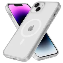 【数量限定】マグネット搭載アイフォン 半透明 ワイヤレス充電対応 14 14 耐久性 用 黄変防止 米軍MIL規格 指紋防止 6.1 滑り止め マット 耐衝撃 インチ ケース iphone14 Magsafe対応 (マットクリア) 用ケース iPhone