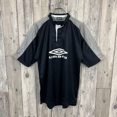 umbro⭕️半袖シャツ フルジップ ジャケット Mサイズ 希少 黒 プリント 