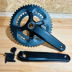 【美品】 PROWHEEL クランクセット50-34T 170mm 11s / 10s 24mm軸 シマノBB対応 BCD110 4アーム プロホイール 完成車外し クリーニング済