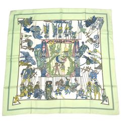 希少品】エルメス カレ90 子供時代の鍵 シルク100 スカーフ - メルカリ
