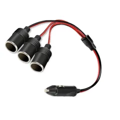 【迅速発送】YFFSFDC 車のシガーライター シガーソケット 12V/24V車対応 3連 13雌ソケット 3ウェイシガレットライタースプリッター DC電源 延長ケーブル シガーアダプター