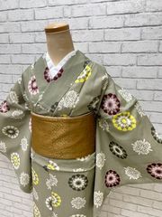 洗える着物　単衣　Lサイズ【20250118-10】単品　ひとえ　仕立て上がり