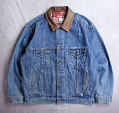 【Marlboro Country Store】90s レザー襟 ダメージ デニムジャケット トラッカージャケット マルボロ 90年代ビンテージ