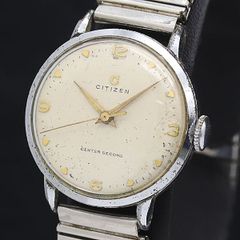 ☆マニア用❣️最初期型Cマークcitizen small second☆稼働OK