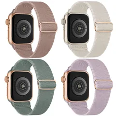 【特価セール】[CCnutri] 【4枚セット】 コンパチブル Apple Watch バンド 49mm 45mm 44mm 42mm アップルウォッチ ナイロン 弾性 バンド Series Ultra/8/7/SE/6/5/4/3/2/1に対応 Apple