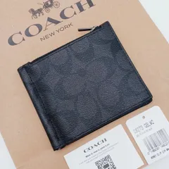 【極美品】Coach ブラック レザー マネークリップ お札挟み 公式】COACH – コーチ | マネー クリップ