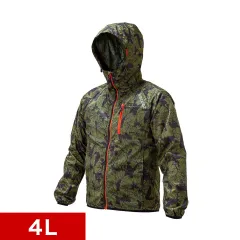 BKT1021041 ウィンドブレーカー 撥水 防水 防寒 合羽 カッパ アウター 耐久撥水ストレッチウインドブレーカー アマゾンフォレスト メンズ レディース 男女兼用 おしゃれ カッパ 大きいサイズ ４L XXO 迷彩