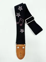 【HY】【中古】【美品】Live Line ライブライン 50ミリ幅ストラップ　ラインストーンストラップ 音符/ピンク LS48BK-2[定形外郵便、送料無料]HY002のサムネイル
