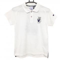 [Excellent Condition] Champion x LOONEY TUNES Short-Sleeve Polo Shirt, White, Beams Golf, Back Print, Women's, X-SMALL, Golf Wear, Champion