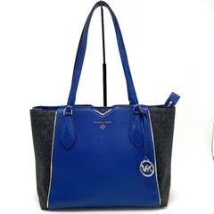 【中古】良品 MICHAEL KORS マイケル コース ロゴ シグネチャー レザー トート バッグ eH0894A