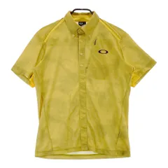サイズ：M OAKLEY オークリー 434187JP 半袖ポロシャツ ボタンダウン 総柄 イエロー系 [240101405219]# ゴルフウェア メンズ ストスト