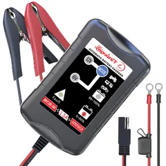 チャージャー 6Vと12V用バッテリー充電器 不良バッテリー識別 72時間充電保護 トリクルチャージ LST 5-40Ah用 自動車&バイク用 全自動5ステージ充電 LeicesterCNL LED表示 逆接続＆ショート＆過充電＆過電流保護