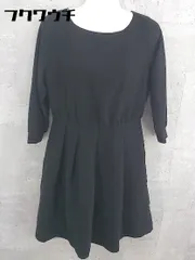 ◇ bulle de savon ビュルデサボン バックジップ 長袖 膝丈 ワンピース サイズF ブラック レディース 【中古】 【1002800460052】のサムネイル
