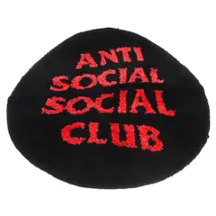 ANTI SOCIAL SOCIAL CLUB (アンチソーシャルソーシャルクラブ) NO SHOES INSIDE BLACK RUG ノー シューズ インサイド ラグ ロゴ刺繍 カーペット 絨毯 ブラックのサムネイル
