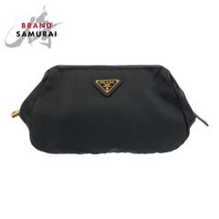 【美品】PRADA プラダ テスートナイロン ポーチ 三角プレート 三角ロゴ PRADA プラダ 三角ロゴ テスートナイロン ポーチ 小物入れ
