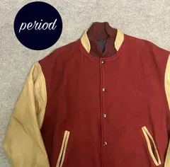 P745 vintage 80s〜90s ウール　レザー　スタジャン　古着