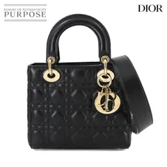 クリスチャン ディオール Christian Dior カナージュ レディディオール My ABCDior スモール 2way ハンド バッグ レザー ブラック 90293343