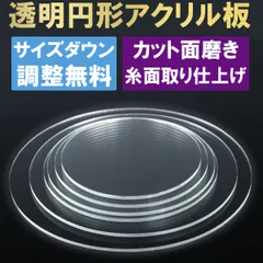 板厚2mm直径150mm透明（クリア）円形アクリル板 ディスプレイ・蓋に！