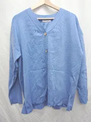 ◇ Simplicite シンプリシテェ 長袖 ニット カーディガン ブルー レディース P  【1407100035526】