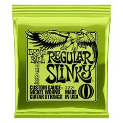 ERNIE BALL 2221 Regular Slinky Nickel Wound Electric Guitar Strings 10-46 Gauge エレキギター 弦 【ゆうパケット】