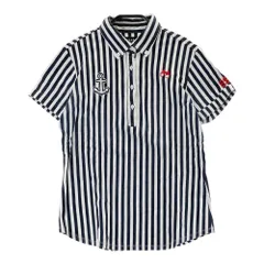 サイズ：1 PEARLY GATES パーリーゲイツ × Disney オズワルド 半袖ポロシャツ ストライプ柄 ホワイト系 [240101304659]# ゴルフウェア レディース ストスト