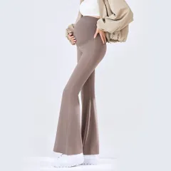 ☆ ベージュ ☆ M ☆ マタニティ パンツ レディース フレアパンツ フレアレギンス マタニティパンツ フレアパンツ マタニティ パンツ ボトムス ズボン ワイドパンツ フレアレギンス 夏 春夏 ストレッチ ボトム 部屋着 レディース 大きいサイズ