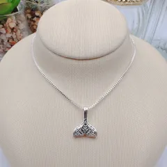 ホエールテールネックレス 尻尾 ハワイアン ロープチェーン ハワイアンジュエリー