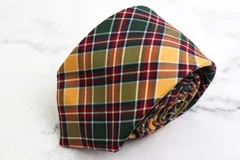 ディズニー ブランド ネクタイ チェック柄 格子柄 ミッキーマウス TDL シルク メンズ ネイビー Disney 【中古】