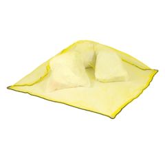 【在庫セール】ゴミネット 1mx1mサイズ45Lのゴミ袋が約1~2入ります カラスよけネット 4mmの細かい網目 おもりロープ入りで風に強い 補強ありのハトメと紐付きで柵やフェンスなどに固定できます OFFO カラス避け、猫よけに効果 (イエロー)