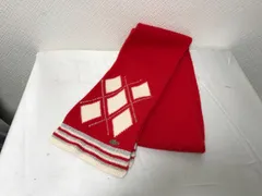 本物ラコステLACOSTEウールアンゴラニットストールマフラー旅行メンズレディースビジネススーツ赤レッド