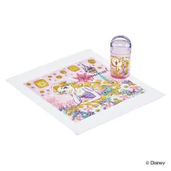 抗菌ケース付おしぼり ラプンツェル25 （ ラプンツェル お手拭き タオル ハンカチ 手拭き ハンドタオル 抗菌 おしぼりタオル おてふき おしぼりケース ケース付 子供 キッズ 給食 AG 銀 ）