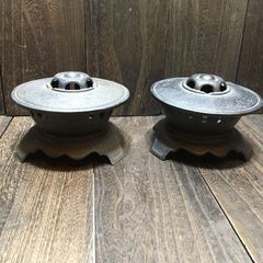 南部鉄器　２個セット 丸形灯籠 置物 インテリア