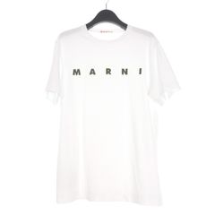 マルニ MARNI 21SS ロゴプリントTシャツ カットソー 半袖 14 ホワイト