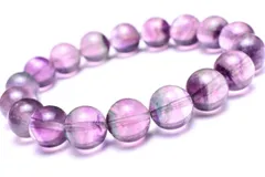 バイカラー パープルブルーフローライト　11mm　ブレスレット 1個売り パワーストーン 天然石 _B1385-11