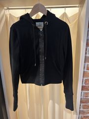 CHEAP MONDAY チープマンデー スウェット パーカー ジップアップパーカー 短丈パーカー ブラック スウェット トレーナー サイズXS A-149
