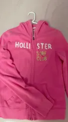 ヴィンテージ Hollister(ホリスター) ピンク バブルガム ジップアップパーカー フード付き