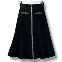 PROPORTION BODY DRESSING プロポーションボディドレッシング レースロングスカート サイズM ブラック NO 121-3220804 きれいめ Aライン シンプル レディース 春 ゴーゴー古着久喜倉庫店 草鴻442 ☆