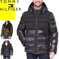 トミーヒルフィガー TOMMY HILFIGER ダウンジャケット 中綿 ブルゾン アウター メンズ フード付き 軽量 防寒 大きいサイズ ブランド 迷彩 カモ ESSENTIAL MIX PUFFER HOODIE 150AN232