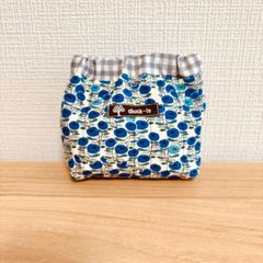 バネ口ポーチ 青花