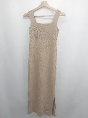 ◇ ⊂ Andemiu アンデミュー - ロング リブキャミソールワンピース サイズF ブラウン系 レディース E  【1507030008536】