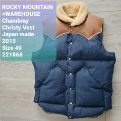 美品　Rocky Mountain ダウンベスト 40 ロッキーマウンテン Rocky Mountain Featherbed オールレザーダウンベスト ロッキー