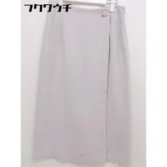 ◇ BEAUTY & YOUTH UNITED ARROWS スリット ジップアップ ラップ風 膝下丈 タイト スカート サイズ M ベージュ レディース  【1110130006038】