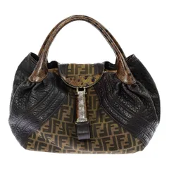 正規品 フェンディ スパイバッグ ハンドバッグ レザー スパイク レディース 茶 フェンディ スパイ | FENDI