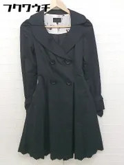 ◇ ◎ prideglide プライドグライド ウエストリボン付き 長袖 コート サイズ36 ブラック レディース 【1104190000907】