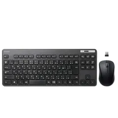 エレコム キーボード ワイヤレス (レシーバー付属) メンブレン 薄型 コンパクトキーボード マウス付 ブラック TK-FDM109MBK 1
