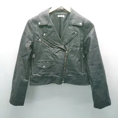 ◇ INGNI イング 合成皮革 ポケット多数 長袖 ジャケット サイズＭ ブラック レディース E  【1304120024830】