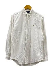 RALPH LAUREN (ラルフローレン) 長袖シャツ ボタンダウン BD ワンポイント刺繍 15 1/2 ホワイト 白 メンズ/078