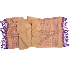 アナスイ ANNA SUI ストール ショール 大判 毛 刺繍 63030 03 83 100 レディース キャメル+パープル系マルチ