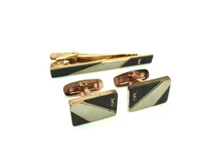 YVESSAINTLAURENT イヴサンローラン カフスボタン カフリンクス ネクタイピン アクセサリー 2点セット ゴールド系 DJ5256